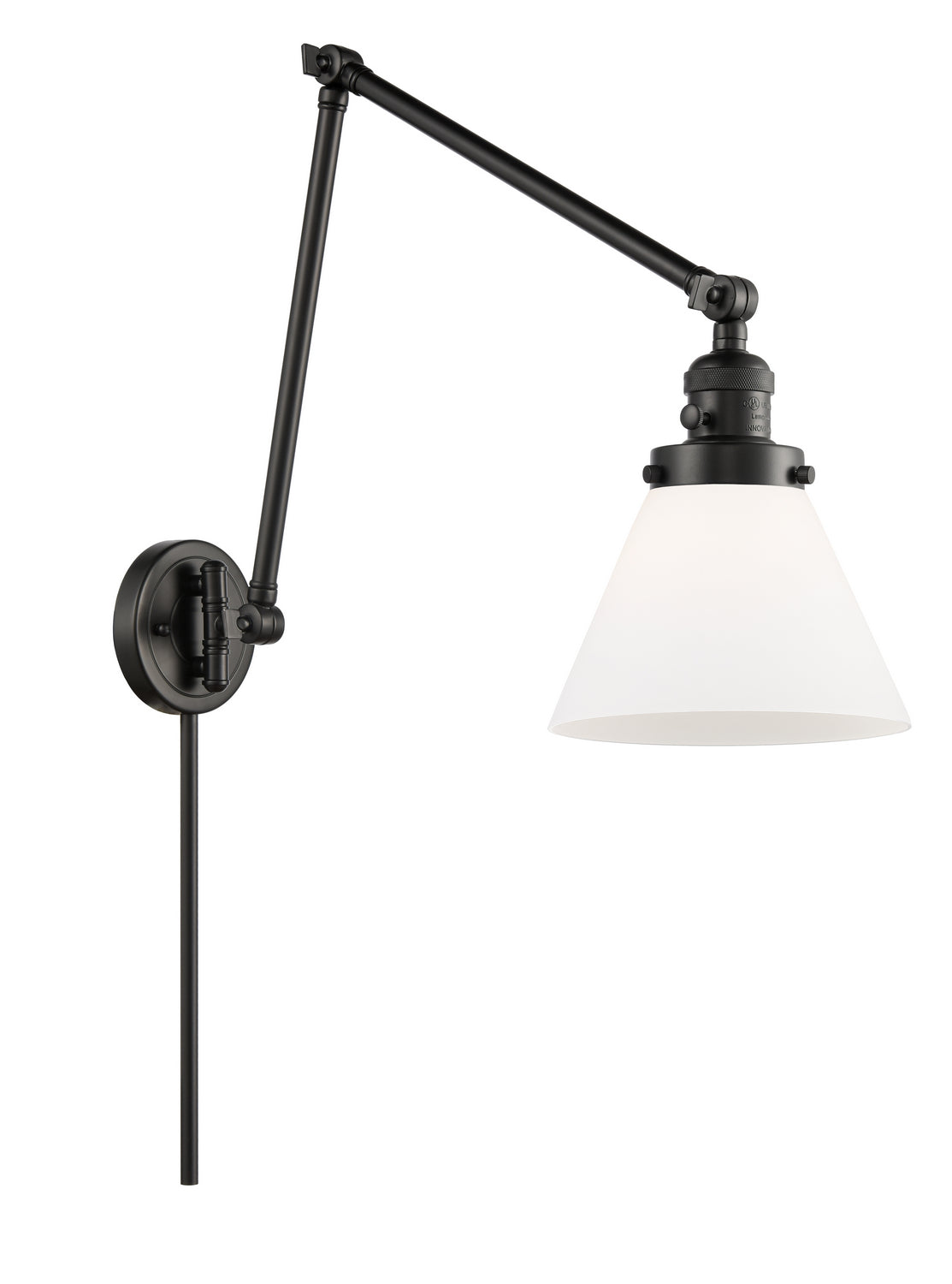 Innovations - 238-BK-G41 - One Light Swing Arm - Franklin Restoration - Matte Black