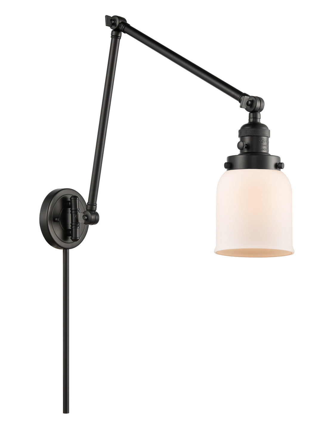 Innovations - 238-BK-G51 - One Light Swing Arm - Franklin Restoration - Matte Black