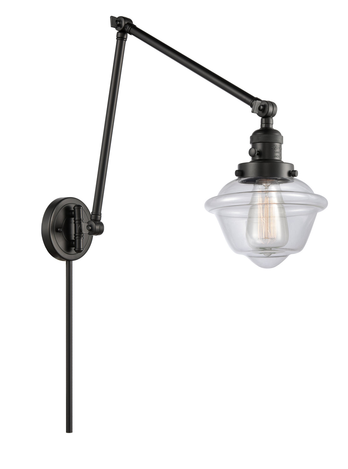 Innovations - 238-BK-G532 - One Light Swing Arm - Franklin Restoration - Matte Black