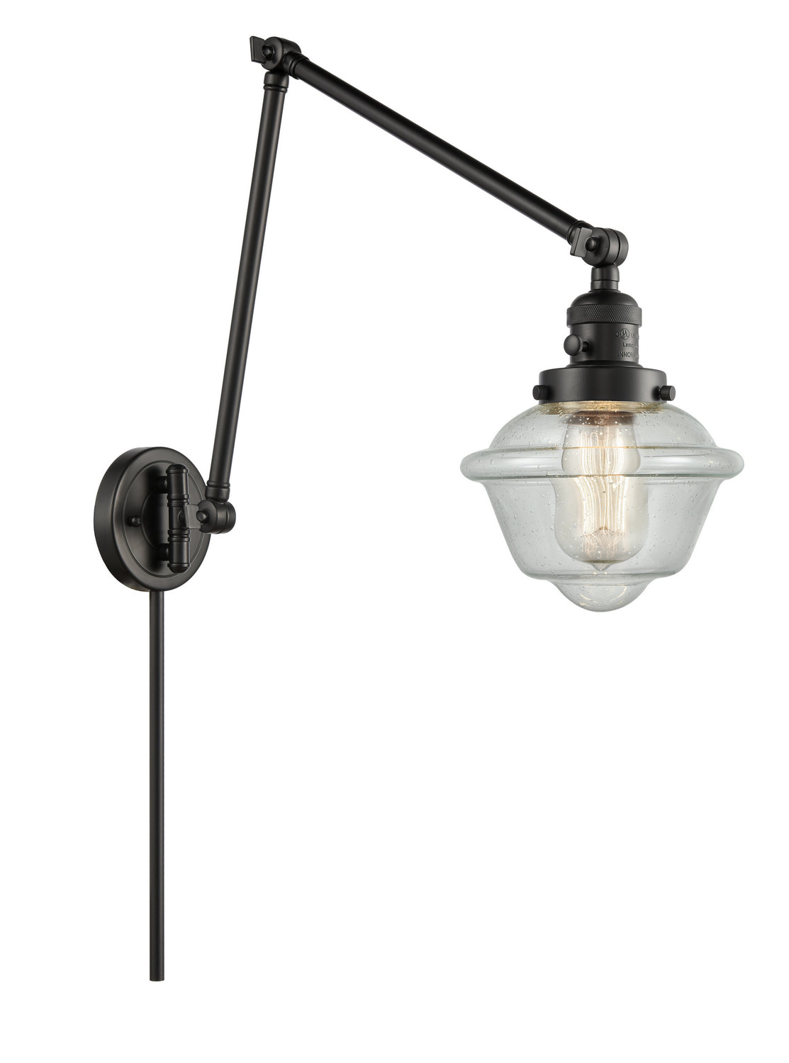 Innovations - 238-BK-G534 - One Light Swing Arm - Franklin Restoration - Matte Black