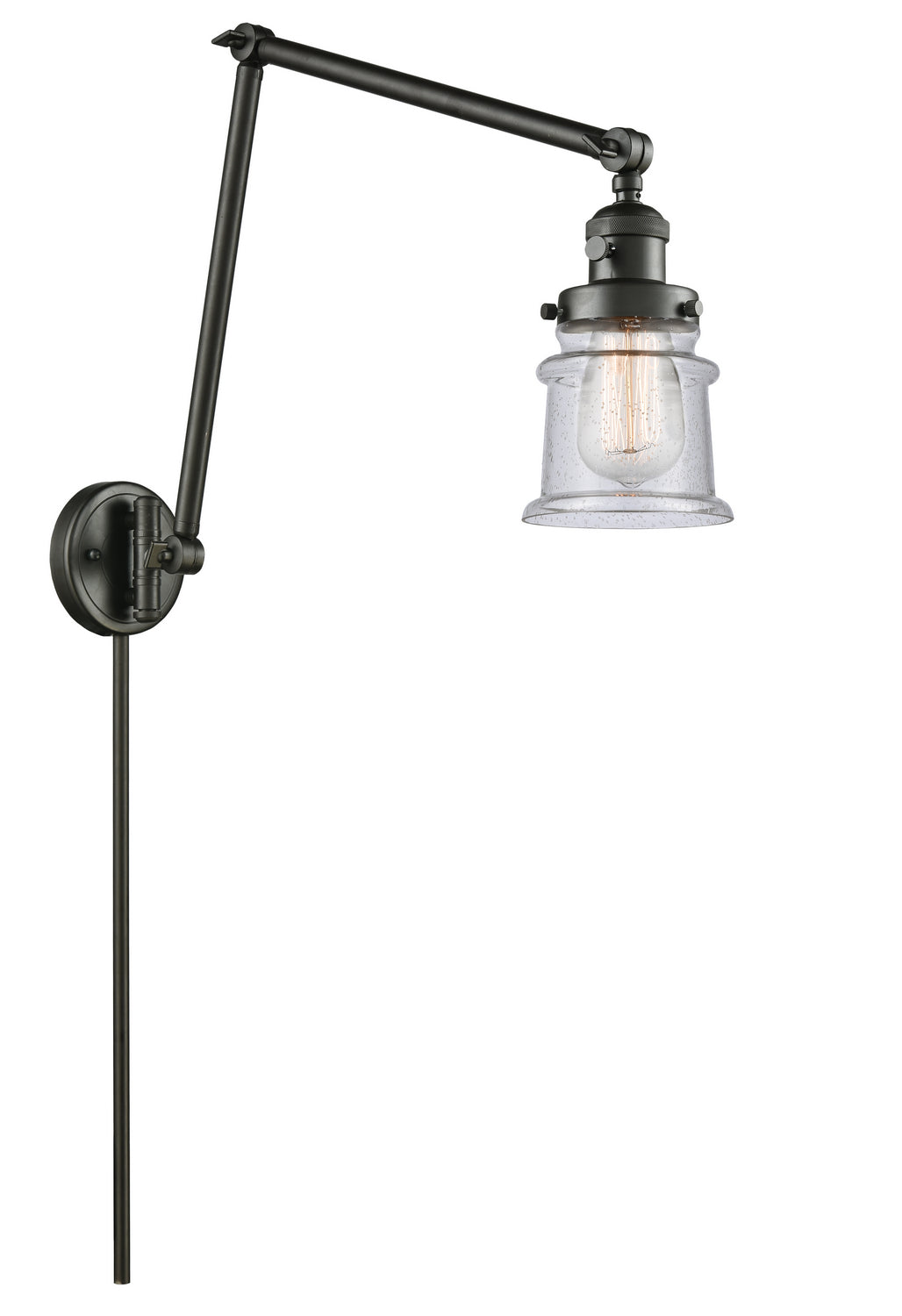 Innovations - 238-OB-G184S - One Light Swing Arm - Franklin Restoration - Oil Rubbed Bronze