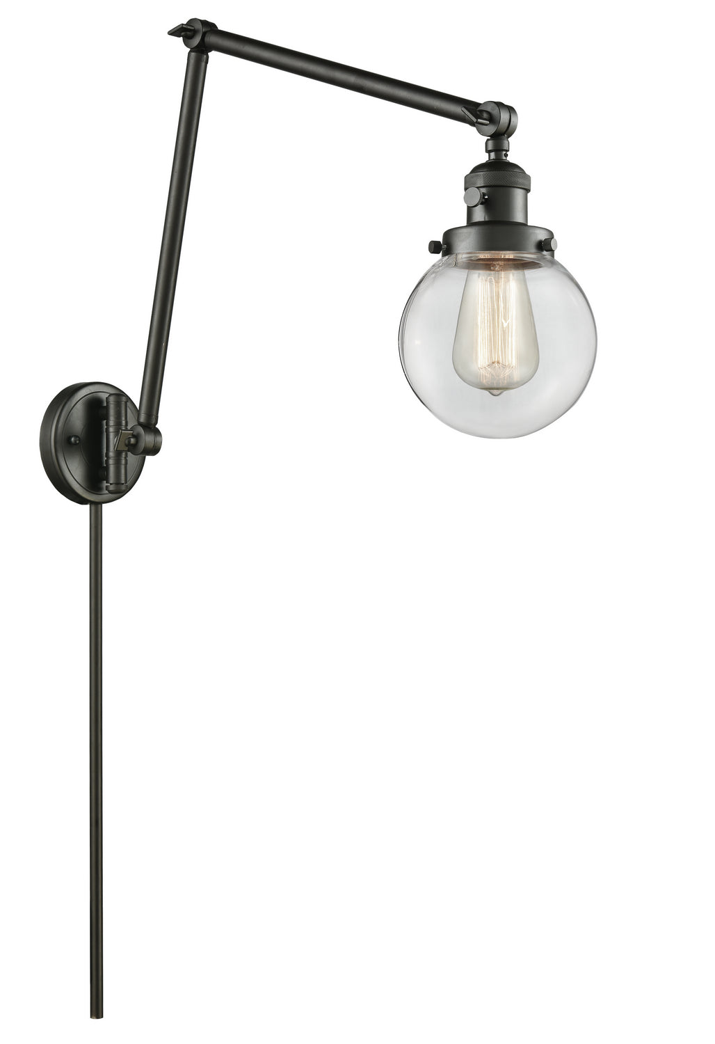 Innovations - 238-OB-G202-6 - One Light Swing Arm - Franklin Restoration - Oil Rubbed Bronze