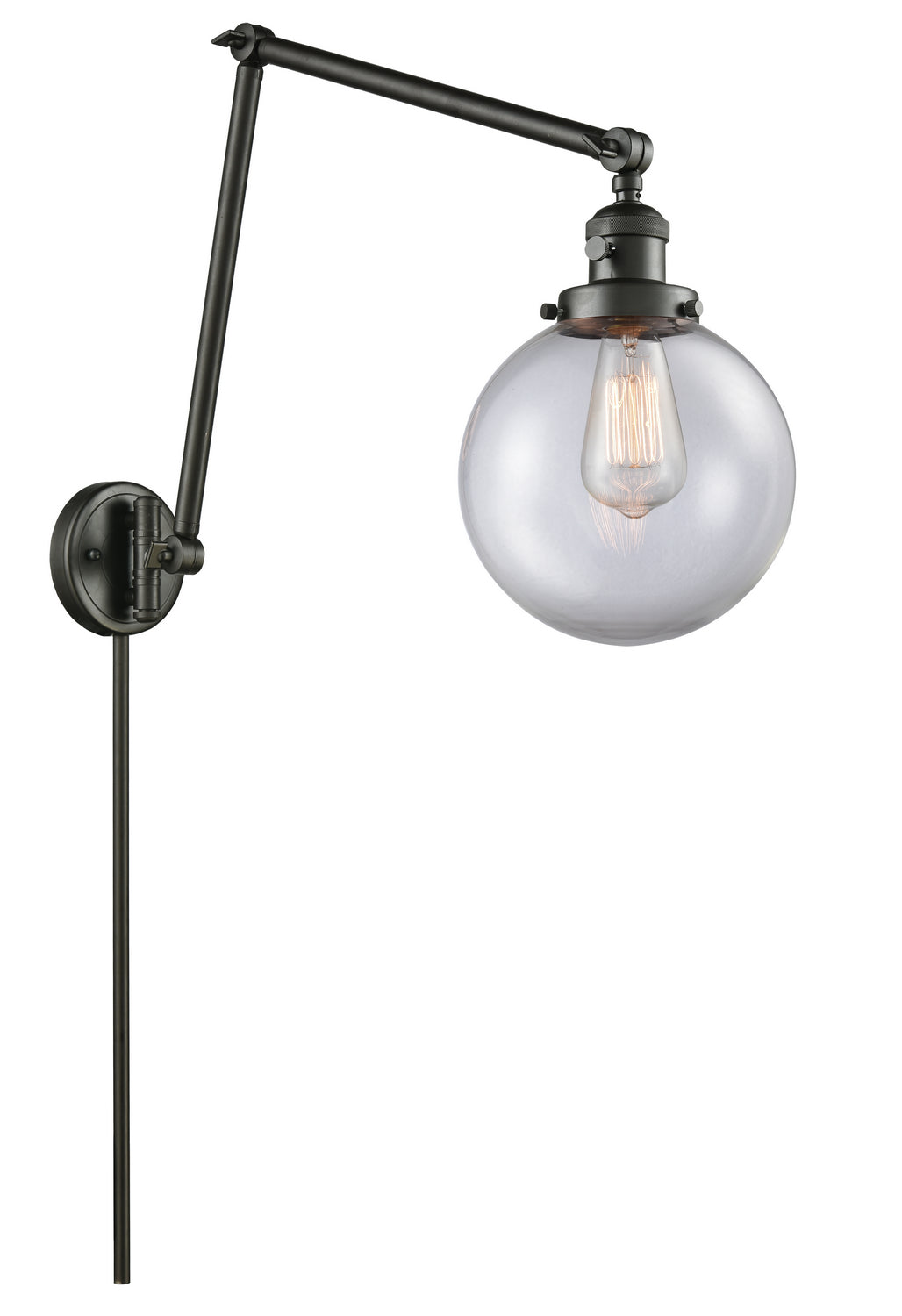 Innovations - 238-OB-G202-8 - One Light Swing Arm - Franklin Restoration - Oil Rubbed Bronze
