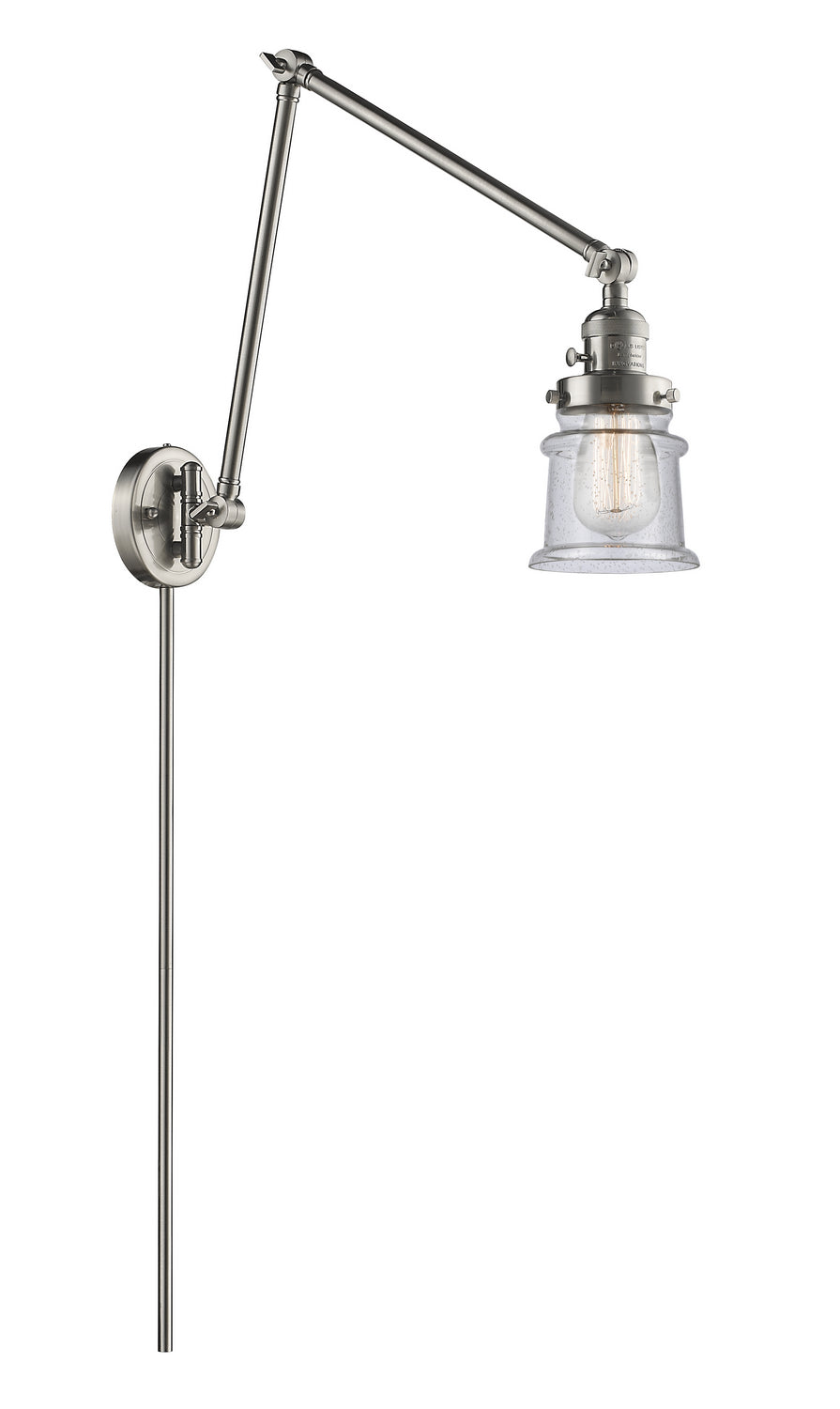 Innovations - 238-SN-G184S - One Light Swing Arm - Franklin Restoration - Brushed Satin Nickel