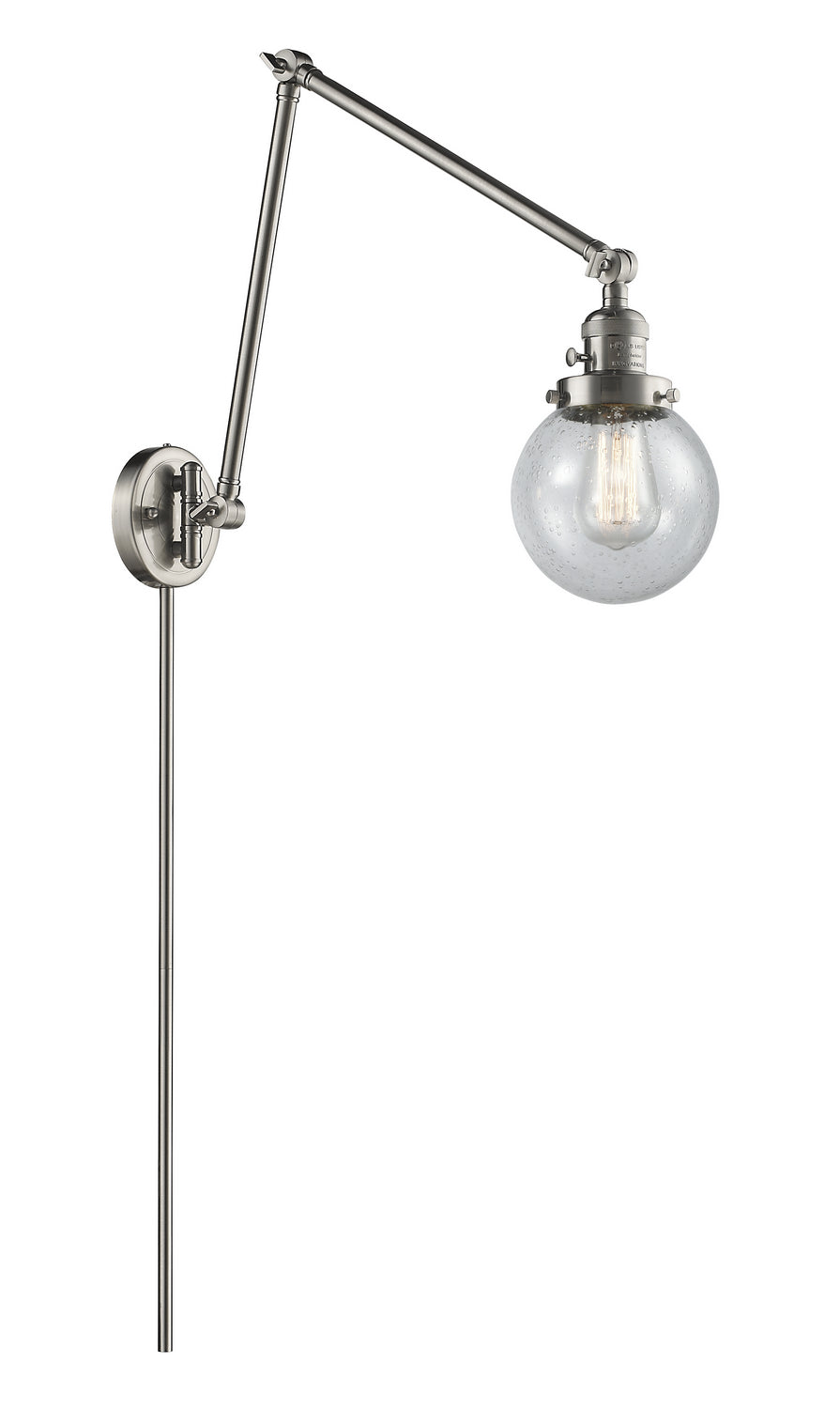 Innovations - 238-SN-G204-6 - One Light Swing Arm - Franklin Restoration - Brushed Satin Nickel