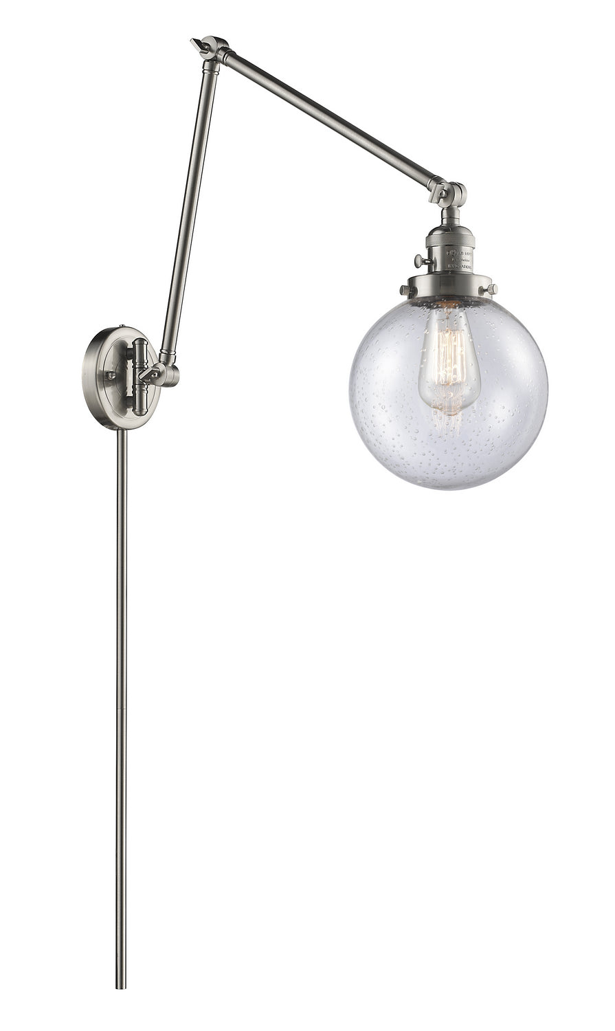Innovations - 238-SN-G204-8 - One Light Swing Arm - Franklin Restoration - Brushed Satin Nickel