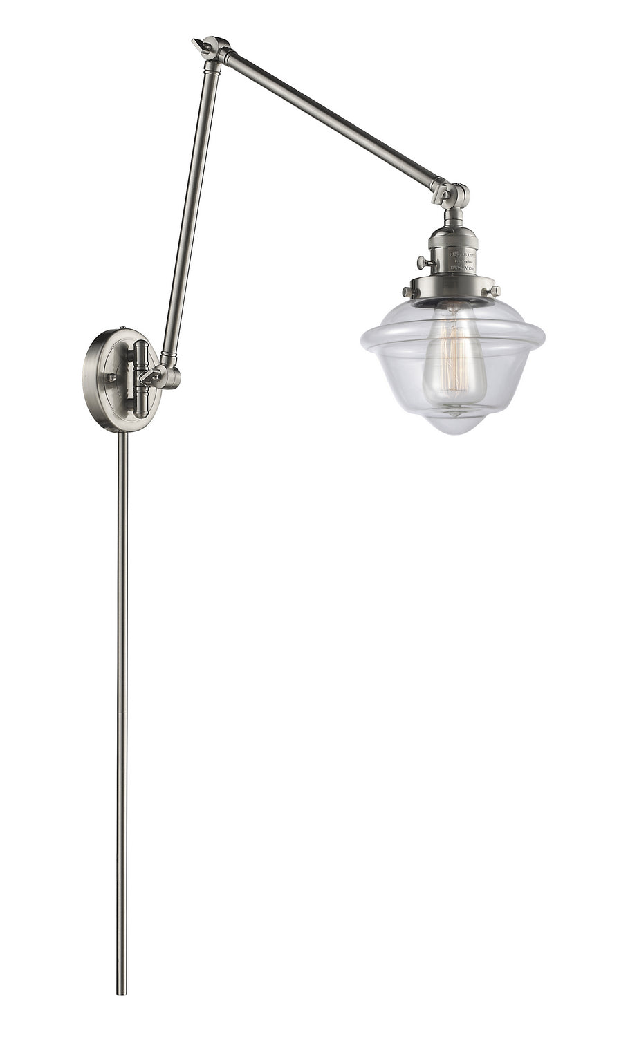 Innovations - 238-SN-G532 - One Light Swing Arm - Franklin Restoration - Brushed Satin Nickel