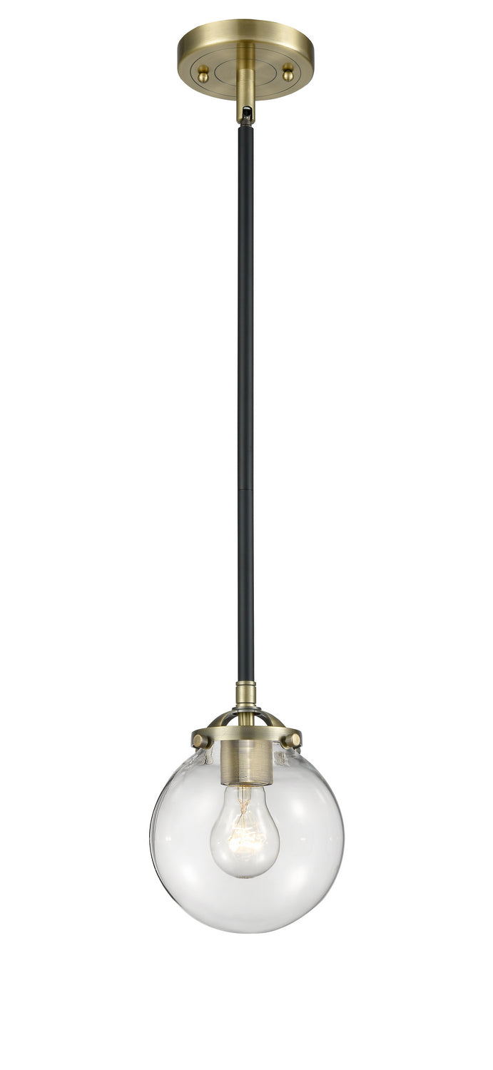 Innovations - 284-1S-BAB-G202-6 - One Light Mini Pendant - Nouveau - Black Antique Brass
