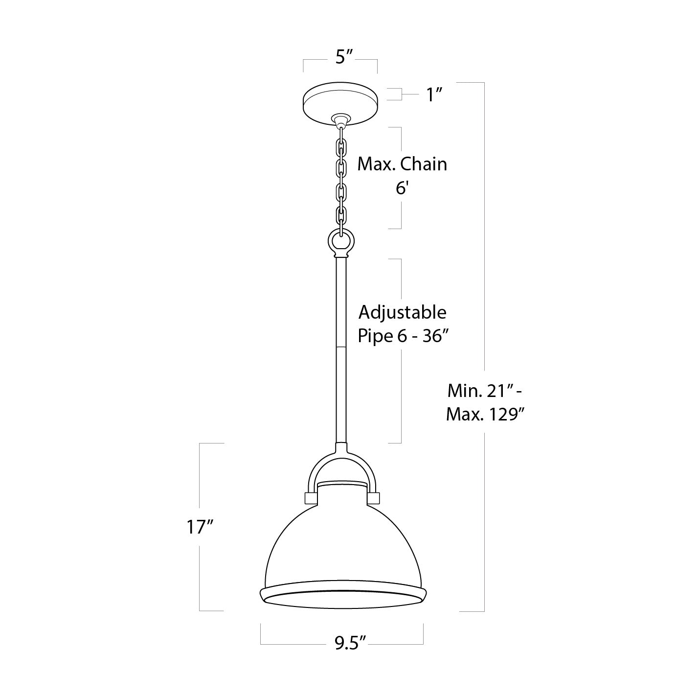 Regina Andrew - 16-1288WT - One Light Pendant - Eloise - White