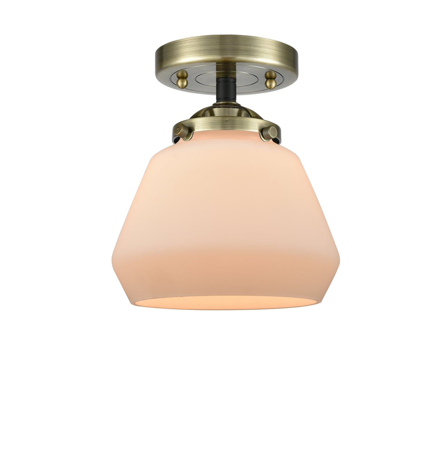 Innovations - 284-1C-BAB-G171 - One Light Semi-Flush Mount - Nouveau - Black Antique Brass