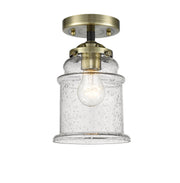Innovations - 284-1C-BAB-G184 - One Light Semi-Flush Mount - Nouveau - Black Antique Brass