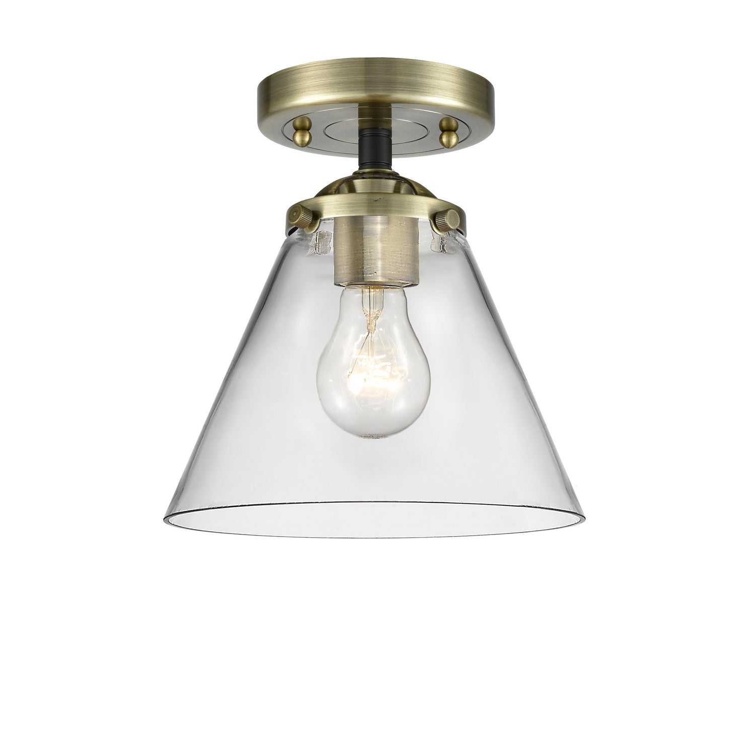 Innovations - 284-1C-BAB-G42 - One Light Semi-Flush Mount - Nouveau - Black Antique Brass