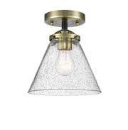 Innovations - 284-1C-BAB-G44 - One Light Semi-Flush Mount - Nouveau - Black Antique Brass