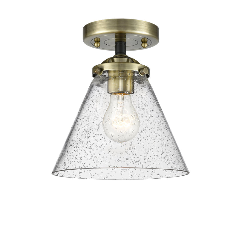 Innovations - 284-1C-BAB-G44 - One Light Semi-Flush Mount - Nouveau - Black Antique Brass