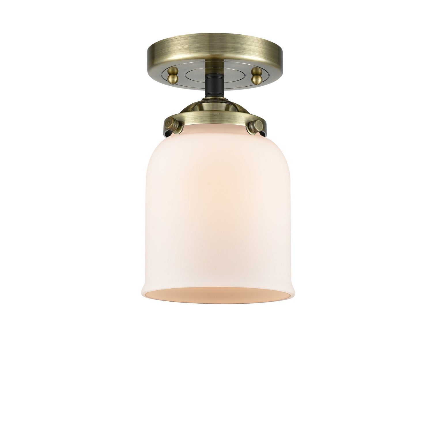 Innovations - 284-1C-BAB-G51 - One Light Semi-Flush Mount - Nouveau - Black Antique Brass