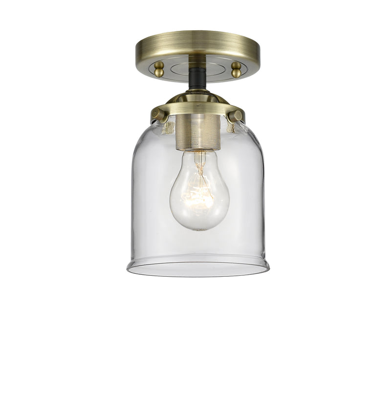 Innovations - 284-1C-BAB-G52 - One Light Semi-Flush Mount - Nouveau - Black Antique Brass