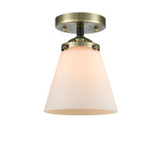 Innovations - 284-1C-BAB-G61 - One Light Semi-Flush Mount - Nouveau - Black Antique Brass