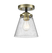 Innovations - 284-1C-BAB-G64 - One Light Semi-Flush Mount - Nouveau - Black Antique Brass