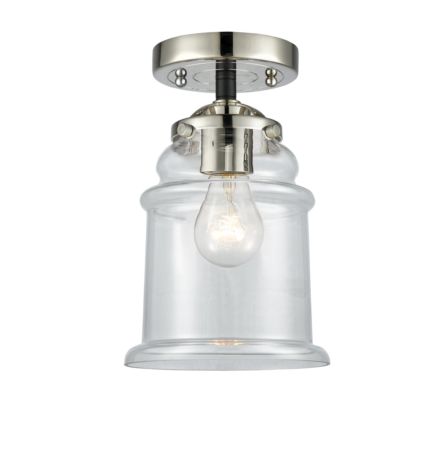 Innovations - 284-1C-BPN-G182 - One Light Semi-Flush Mount - Nouveau - Black Polished Nickel
