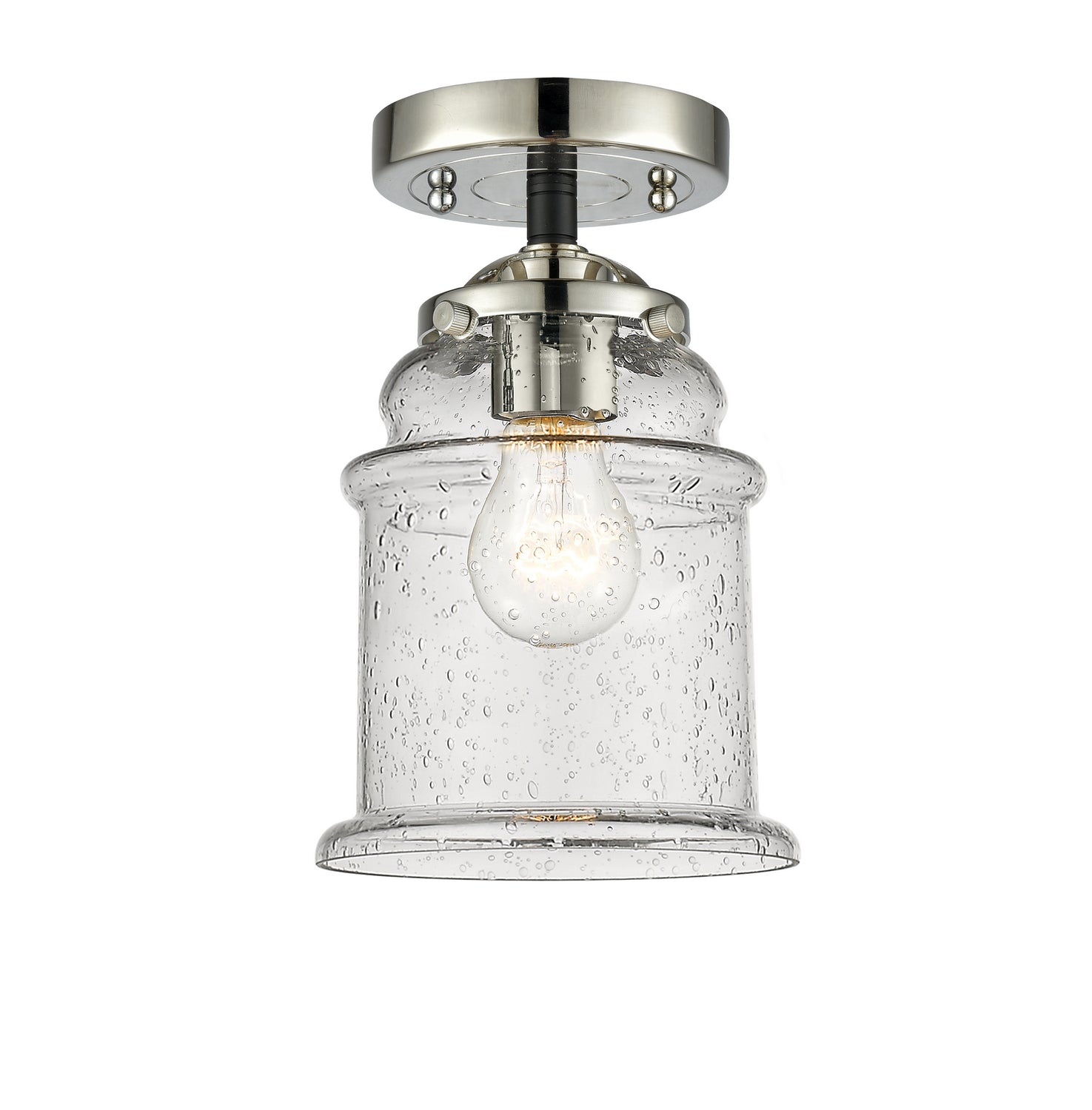 Innovations - 284-1C-BPN-G184 - One Light Semi-Flush Mount - Nouveau - Black Polished Nickel