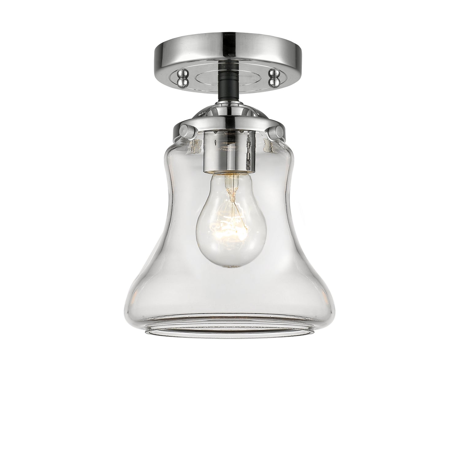 Innovations - 284-1C-BPN-G192 - One Light Semi-Flush Mount - Nouveau - Black Polished Nickel