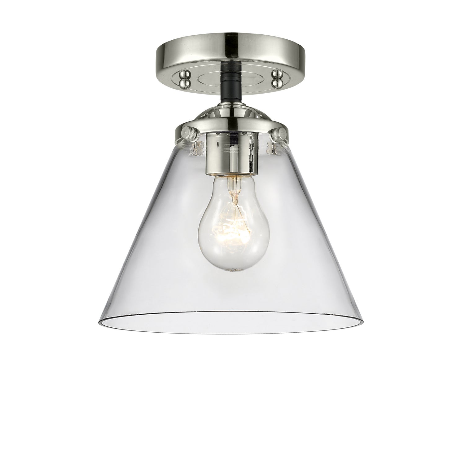 Innovations - 284-1C-BPN-G42 - One Light Semi-Flush Mount - Nouveau - Black Polished Nickel