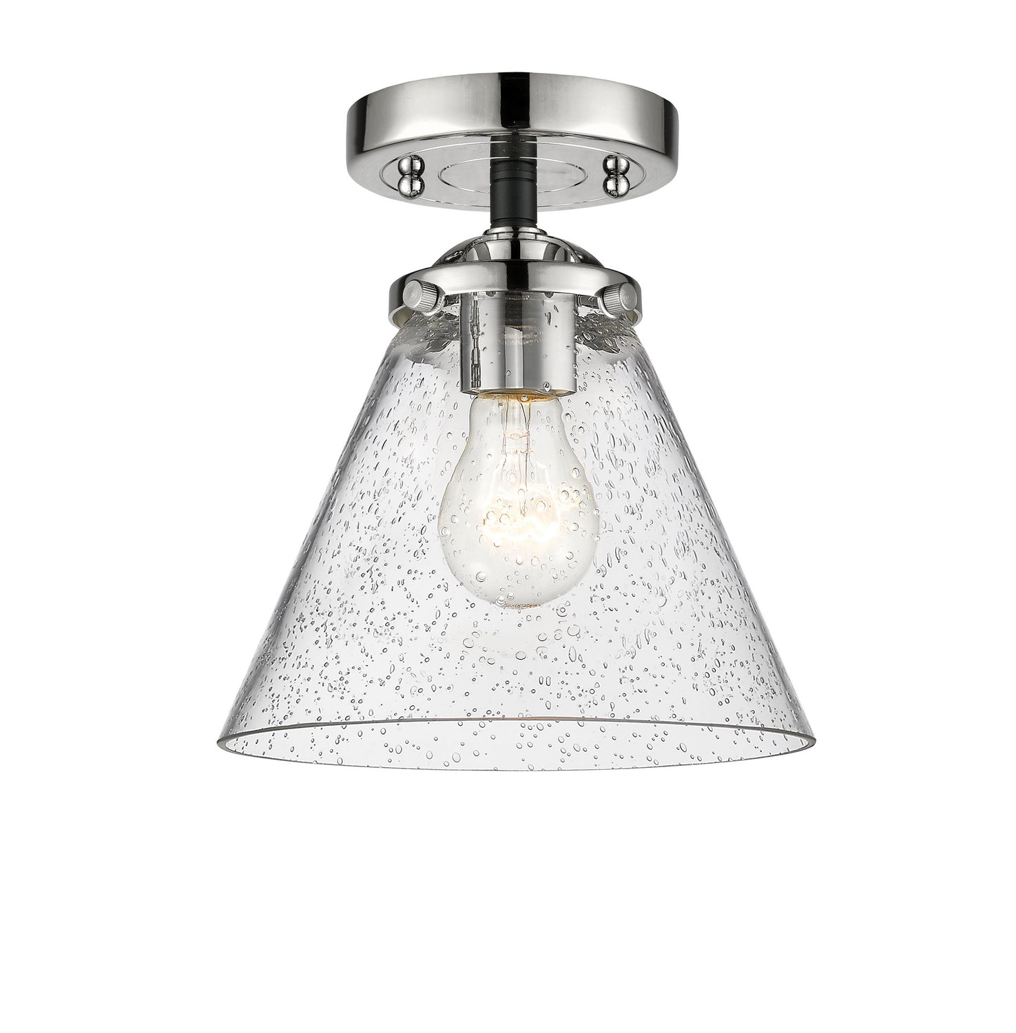 Innovations - 284-1C-BPN-G44 - One Light Semi-Flush Mount - Nouveau - Black Polished Nickel