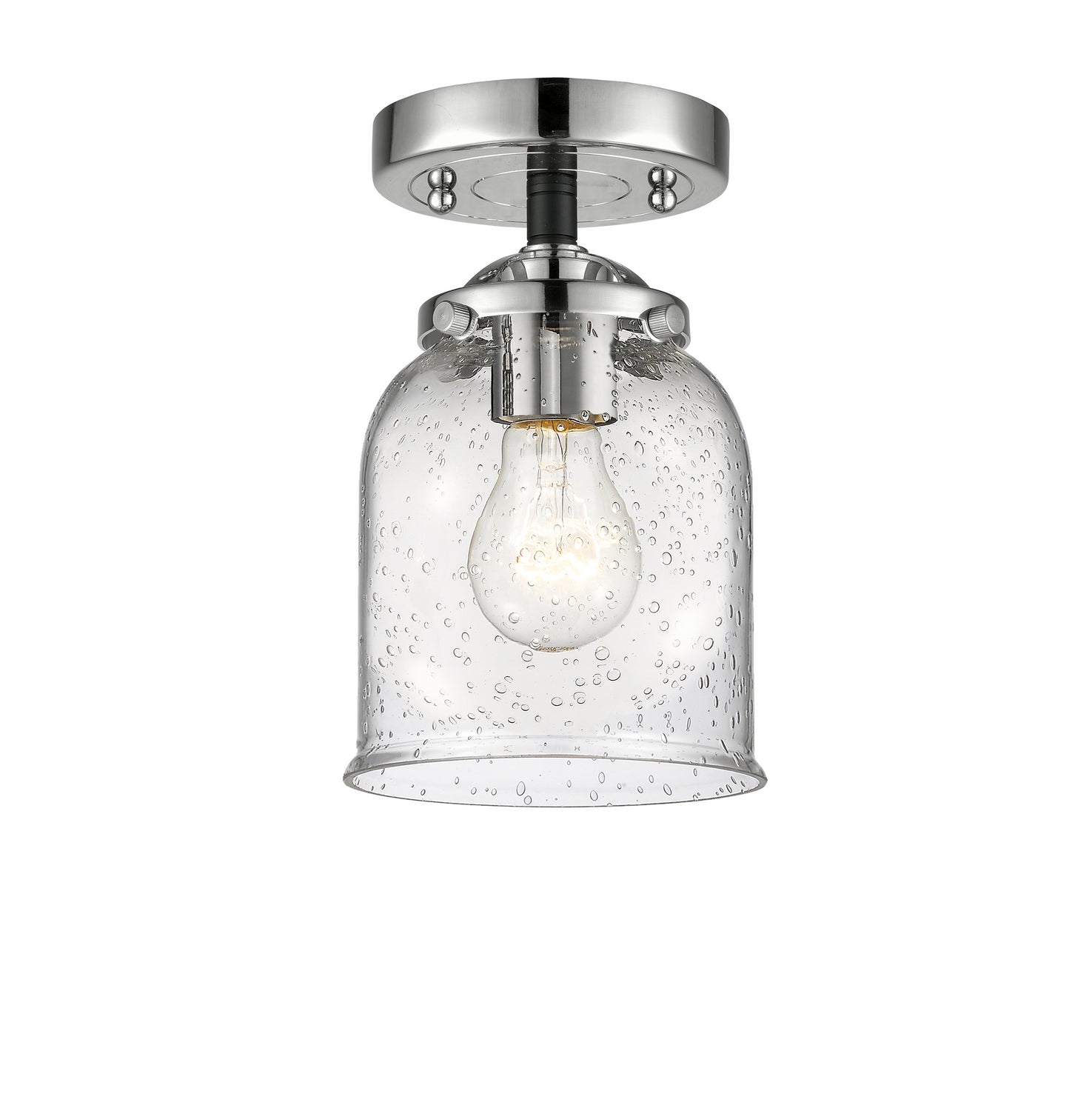 Innovations - 284-1C-BPN-G54 - One Light Semi-Flush Mount - Nouveau - Black Polished Nickel