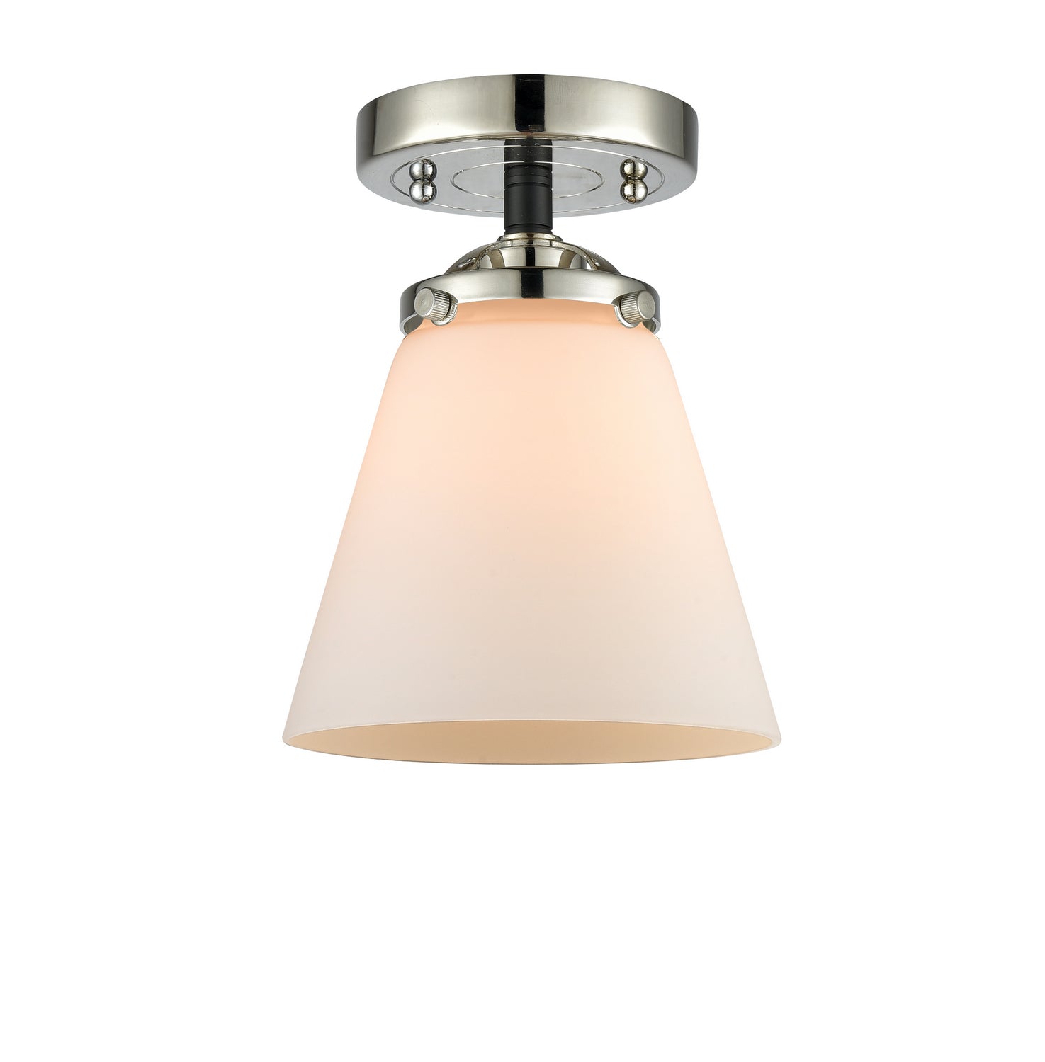 Innovations - 284-1C-BPN-G61 - One Light Semi-Flush Mount - Nouveau - Black Polished Nickel