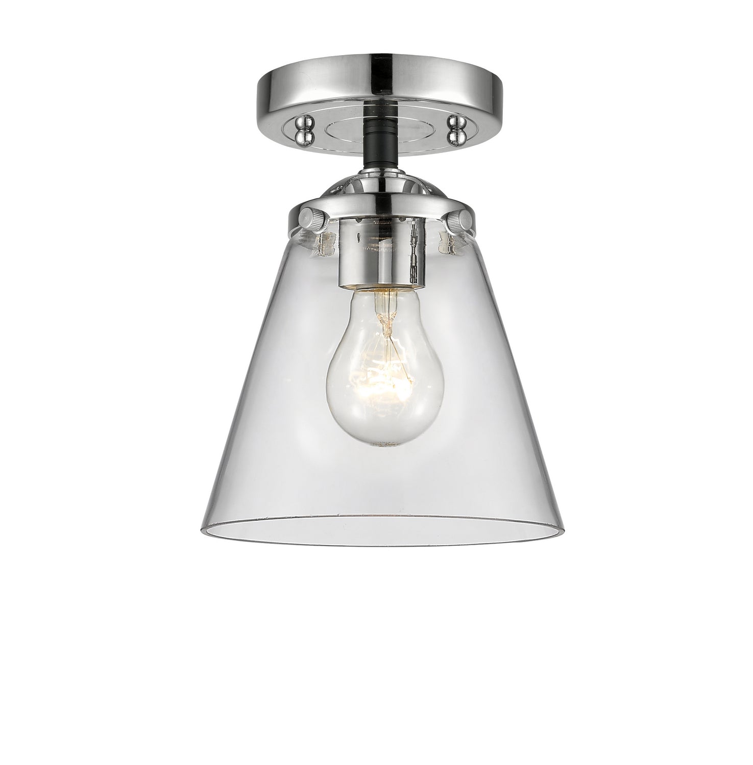 Innovations - 284-1C-BPN-G62 - One Light Semi-Flush Mount - Nouveau - Black Polished Nickel