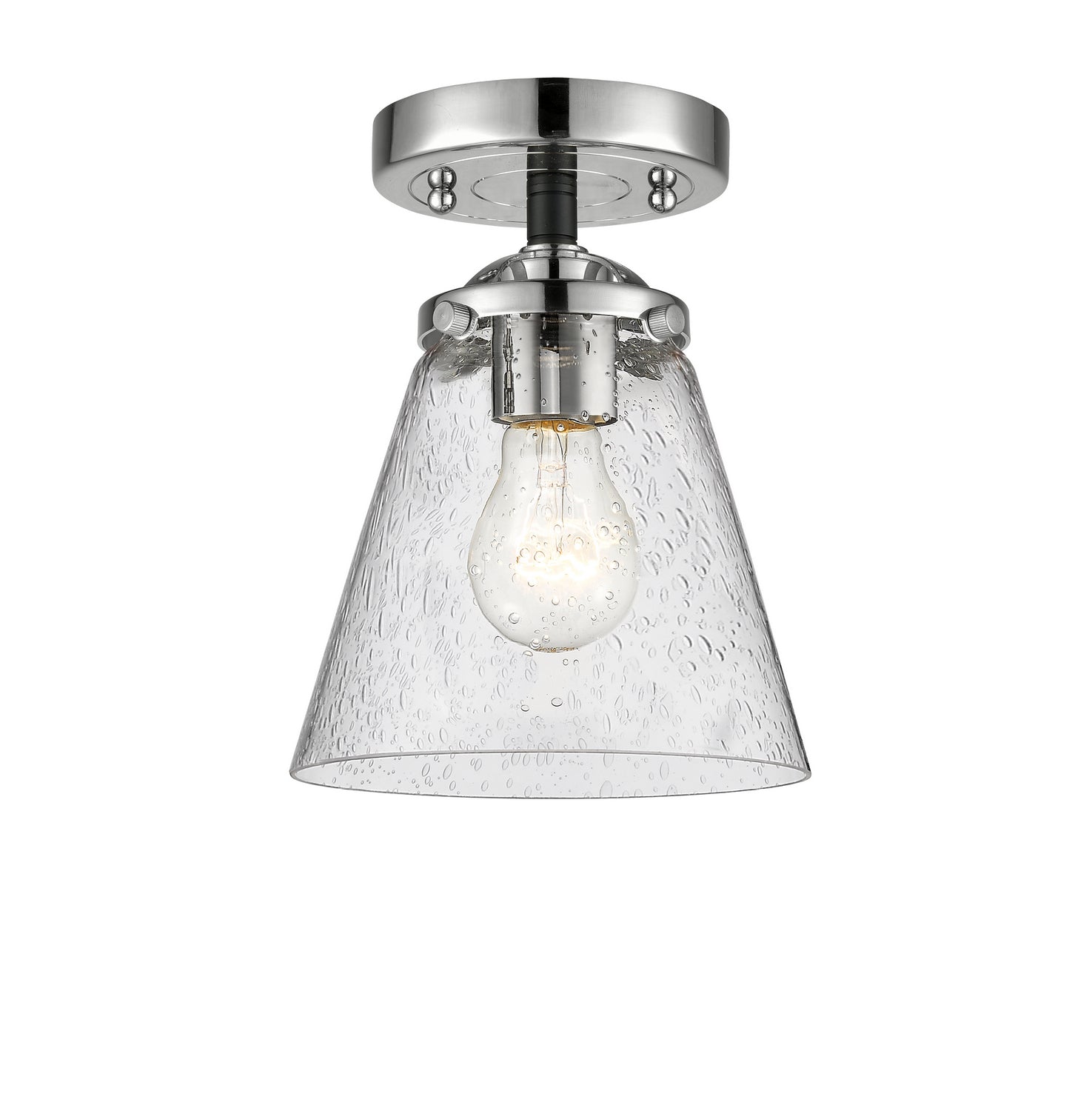 Innovations - 284-1C-BPN-G64 - One Light Semi-Flush Mount - Nouveau - Black Polished Nickel