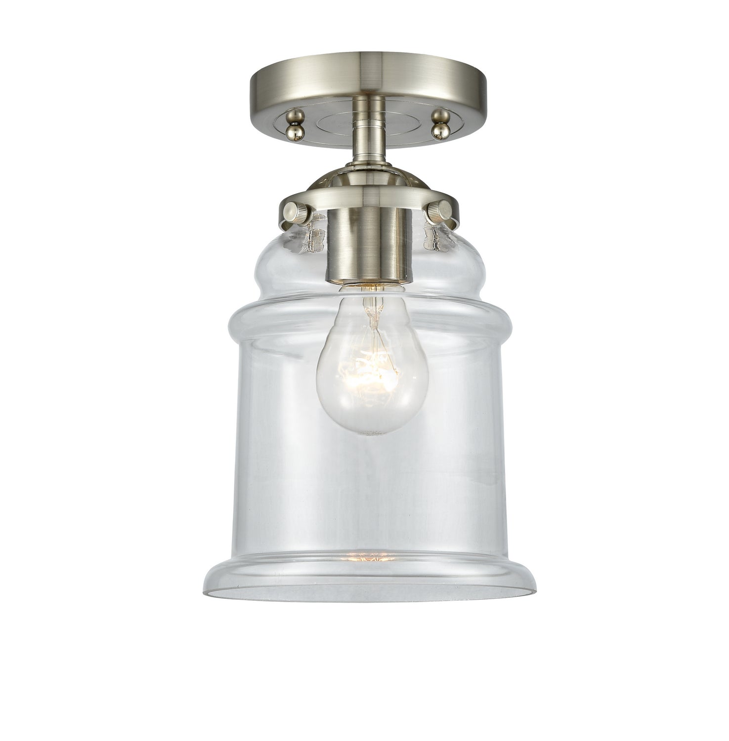 Innovations - 284-1C-SN-G182 - One Light Semi-Flush Mount - Nouveau - Brushed Satin Nickel