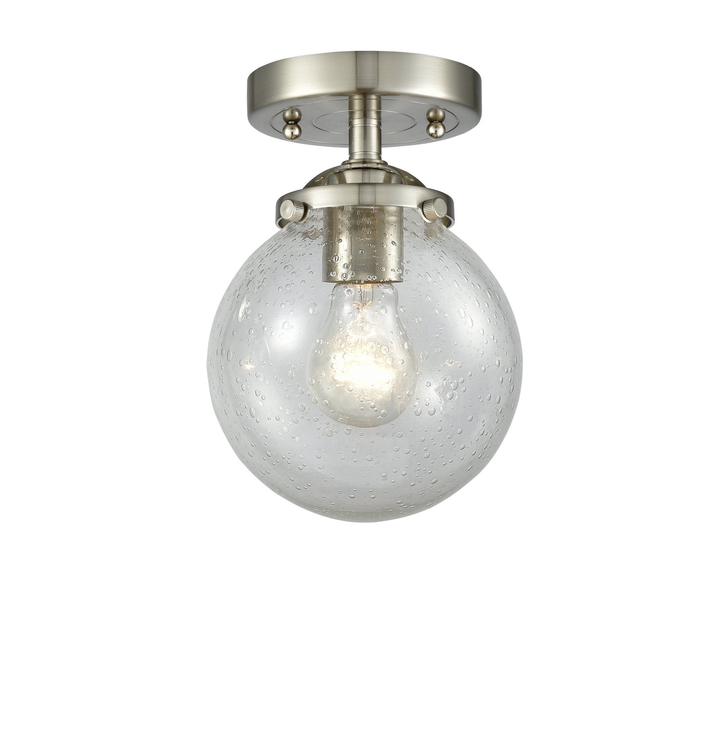 Innovations - 284-1C-SN-G204-6 - One Light Semi-Flush Mount - Nouveau - Brushed Satin Nickel