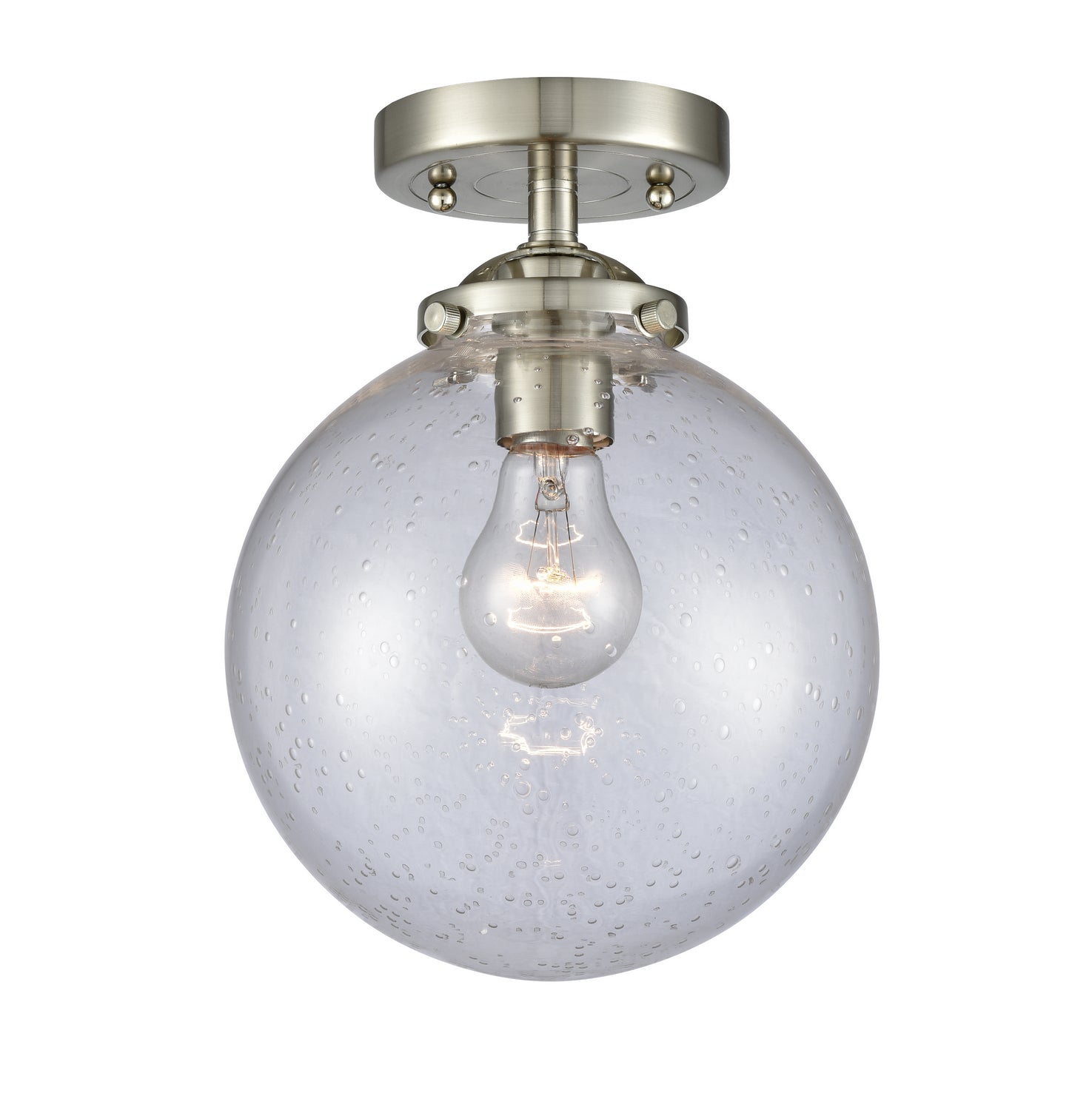 Innovations - 284-1C-SN-G204-8 - One Light Semi-Flush Mount - Nouveau - Brushed Satin Nickel