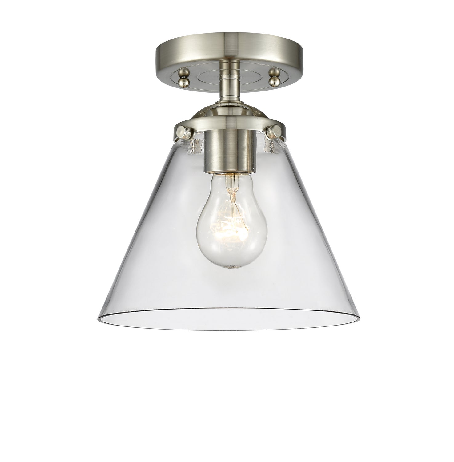 Innovations - 284-1C-SN-G42 - One Light Semi-Flush Mount - Nouveau - Brushed Satin Nickel