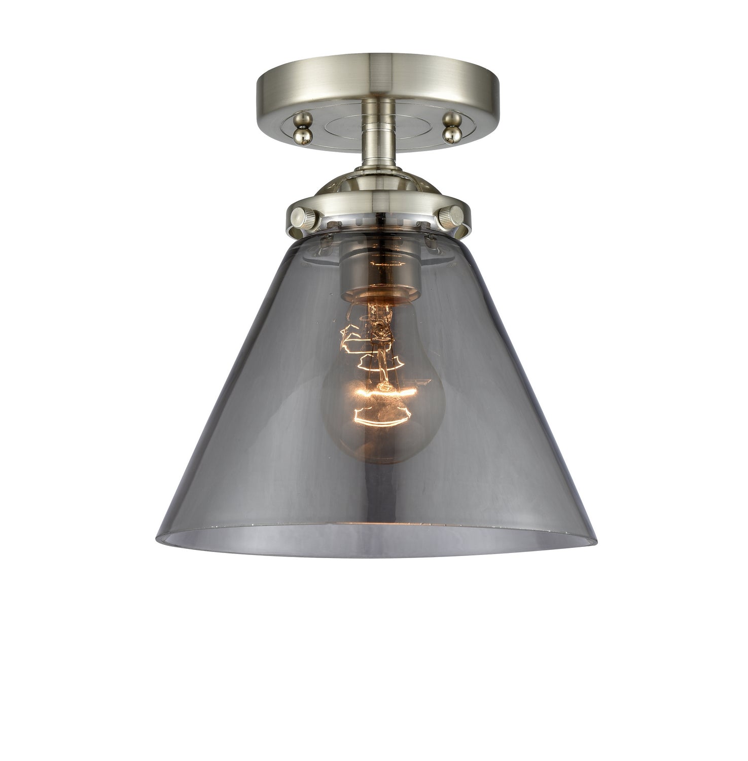 Innovations - 284-1C-SN-G43 - One Light Semi-Flush Mount - Nouveau - Brushed Satin Nickel