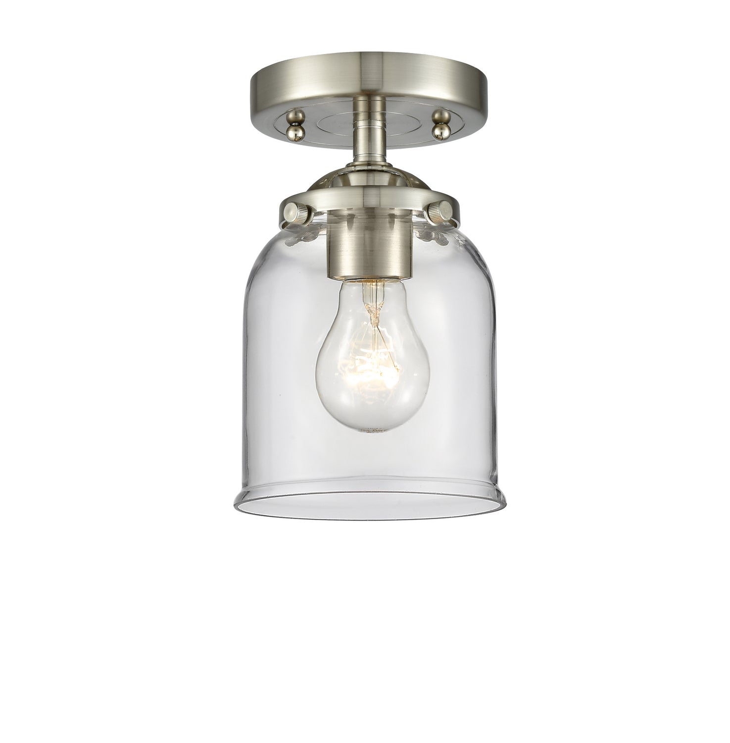 Innovations - 284-1C-SN-G52 - One Light Semi-Flush Mount - Nouveau - Brushed Satin Nickel