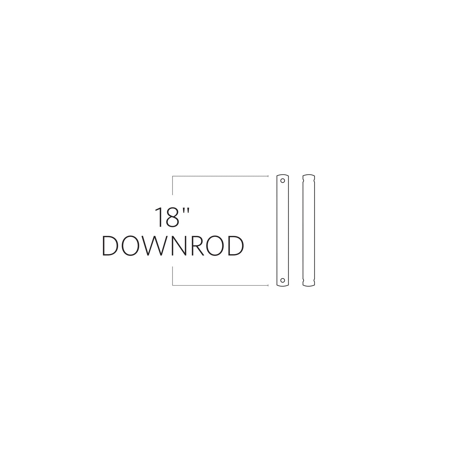 Visual Comfort Fan - DR18CH - Downrod - Universal - Chrome