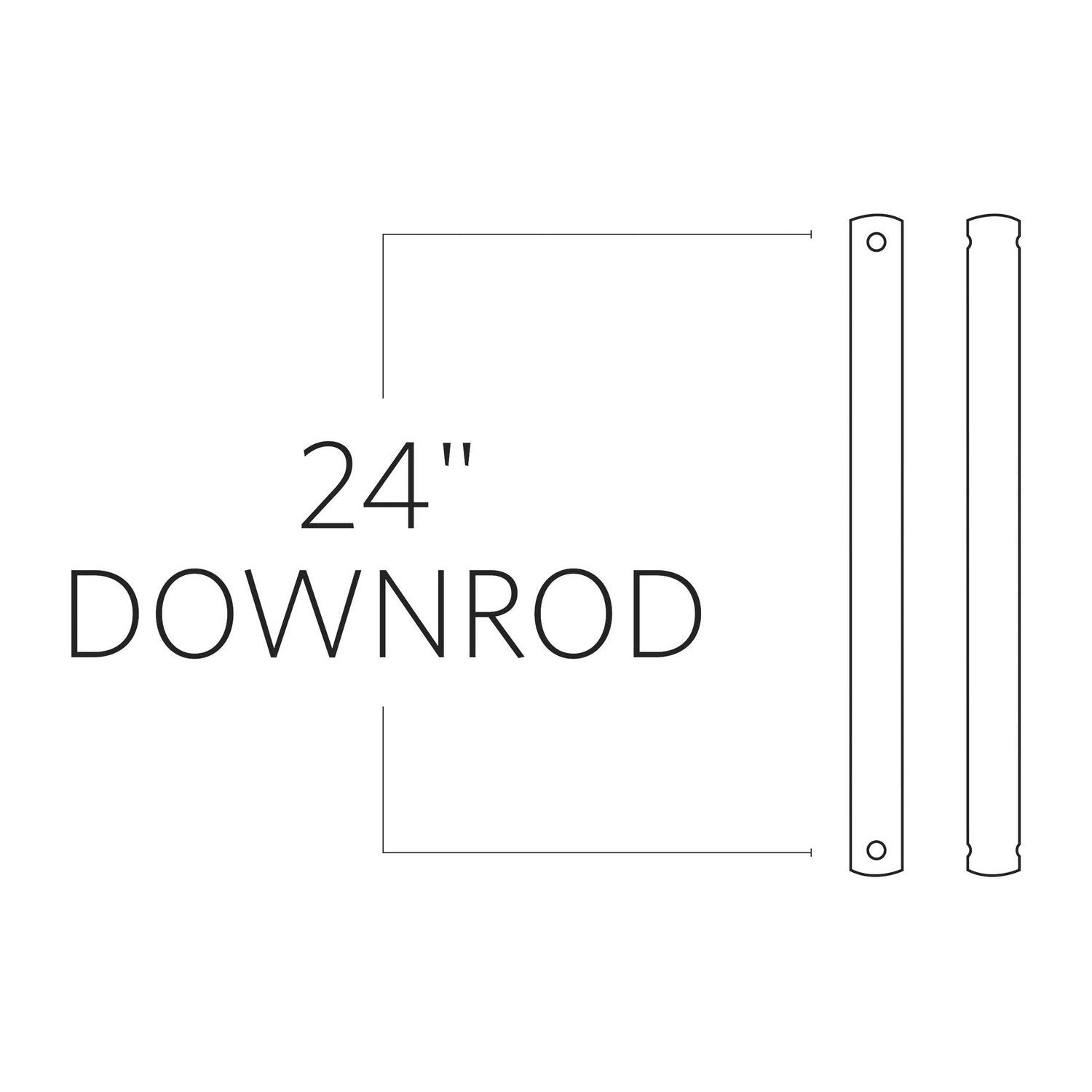 Visual Comfort Fan - DR24MBK - Downrod - Universal - Midnight Black