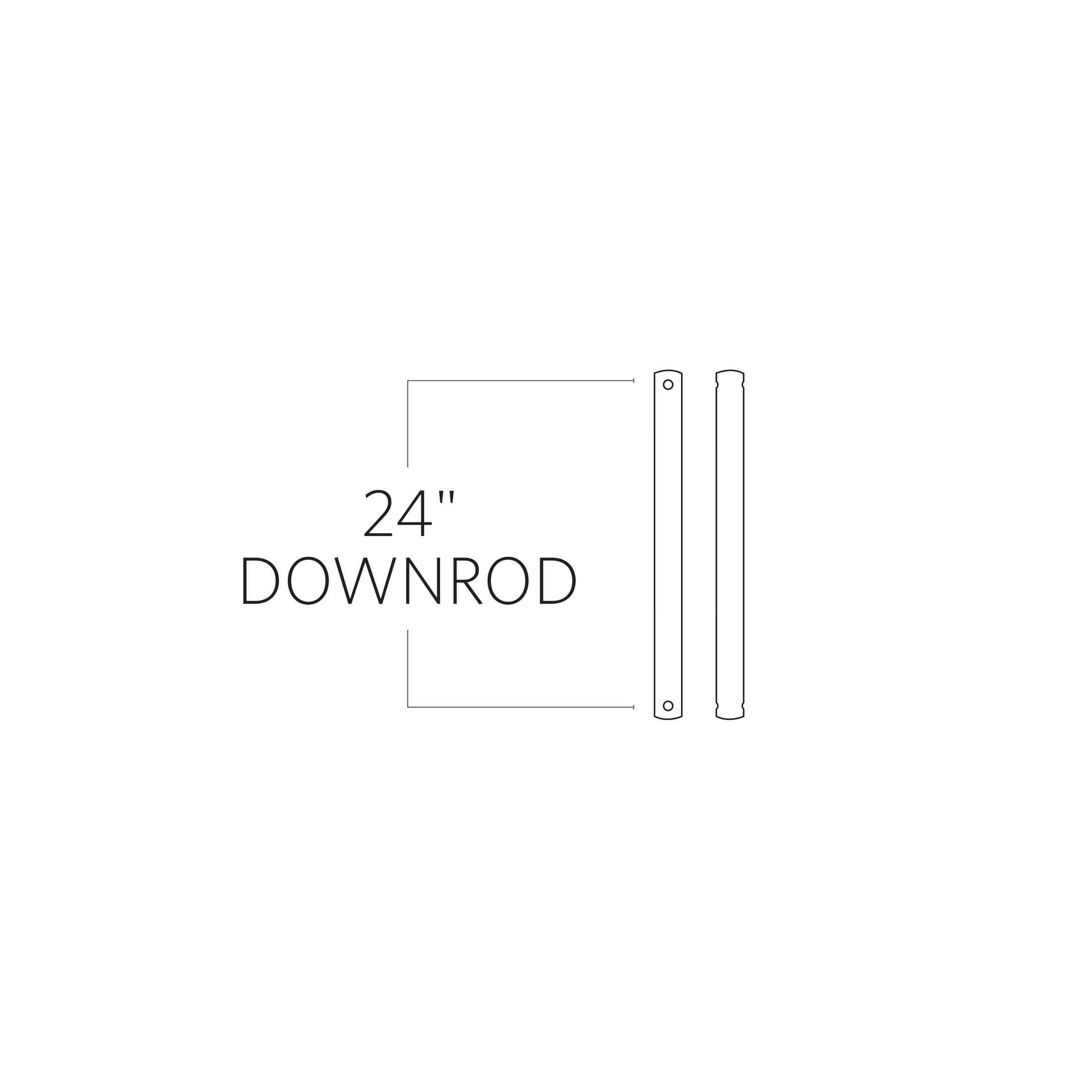 Visual Comfort Fan - DR24SN - Downrod - Universal - Satin Nickel