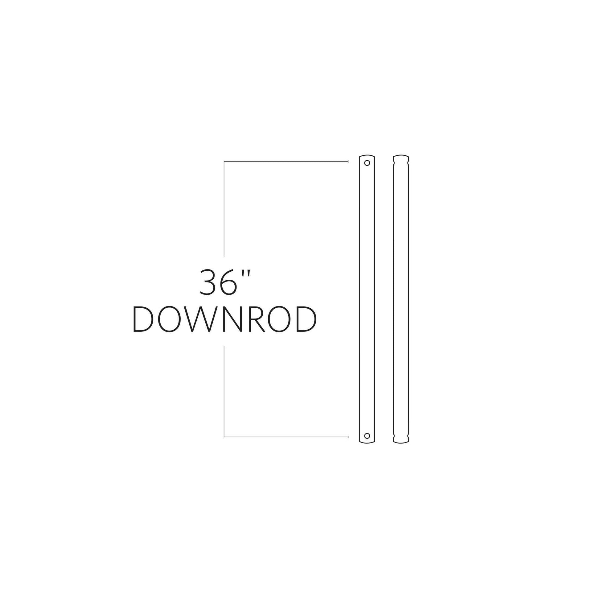 Visual Comfort Fan - DR36CH - Downrod - Universal - Chrome