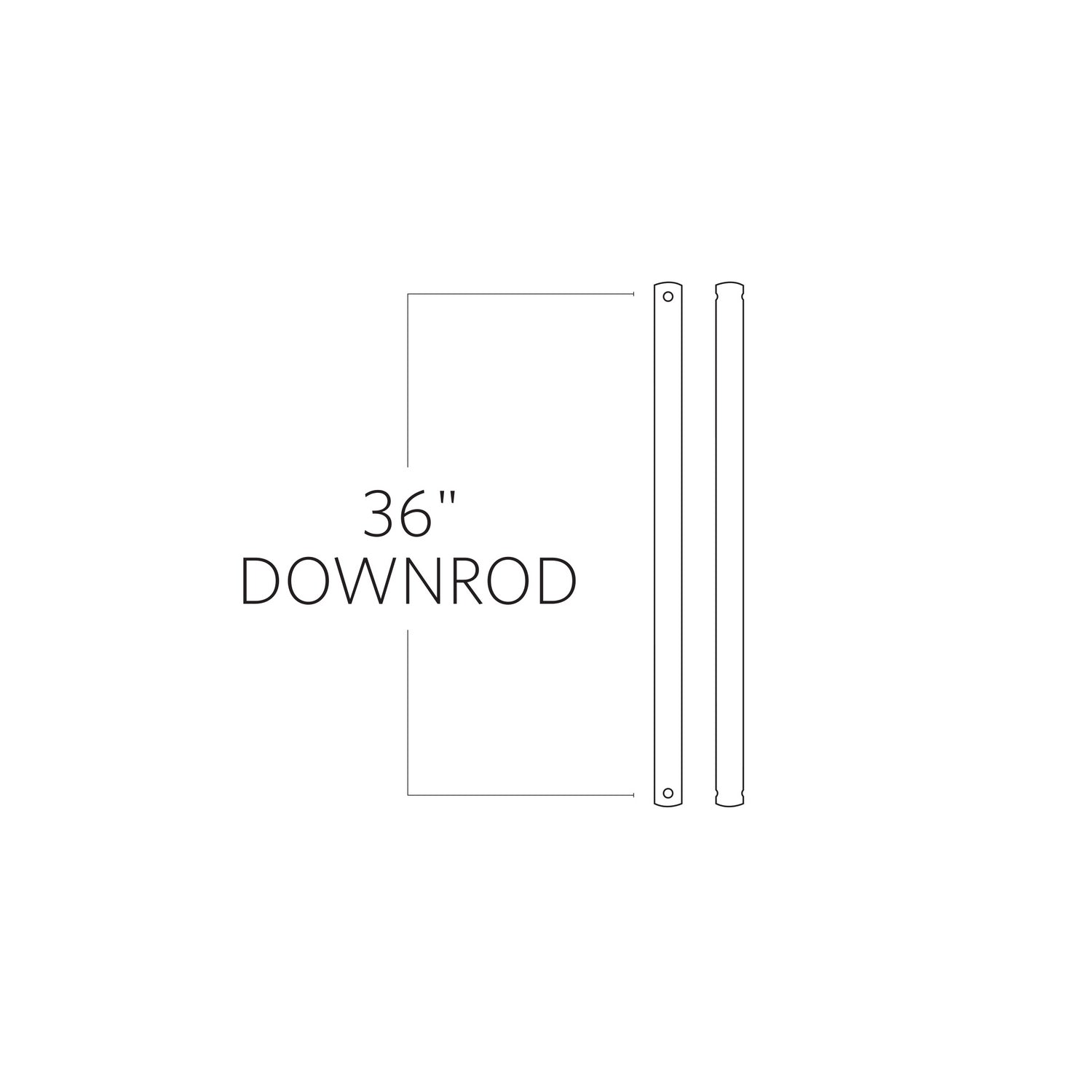 Visual Comfort Fan - DR36SN - Downrod - Universal - Satin Nickel