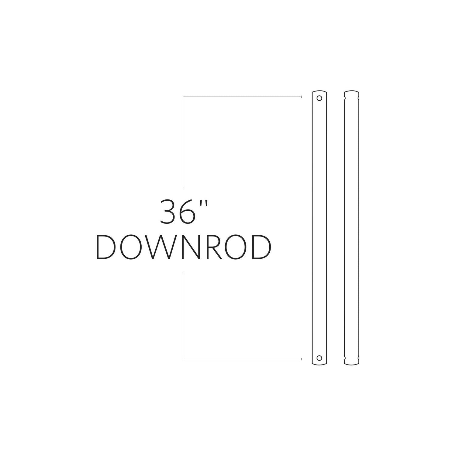 Visual Comfort Fan - DR36WGR - Downrod - Universal - Washed Grey