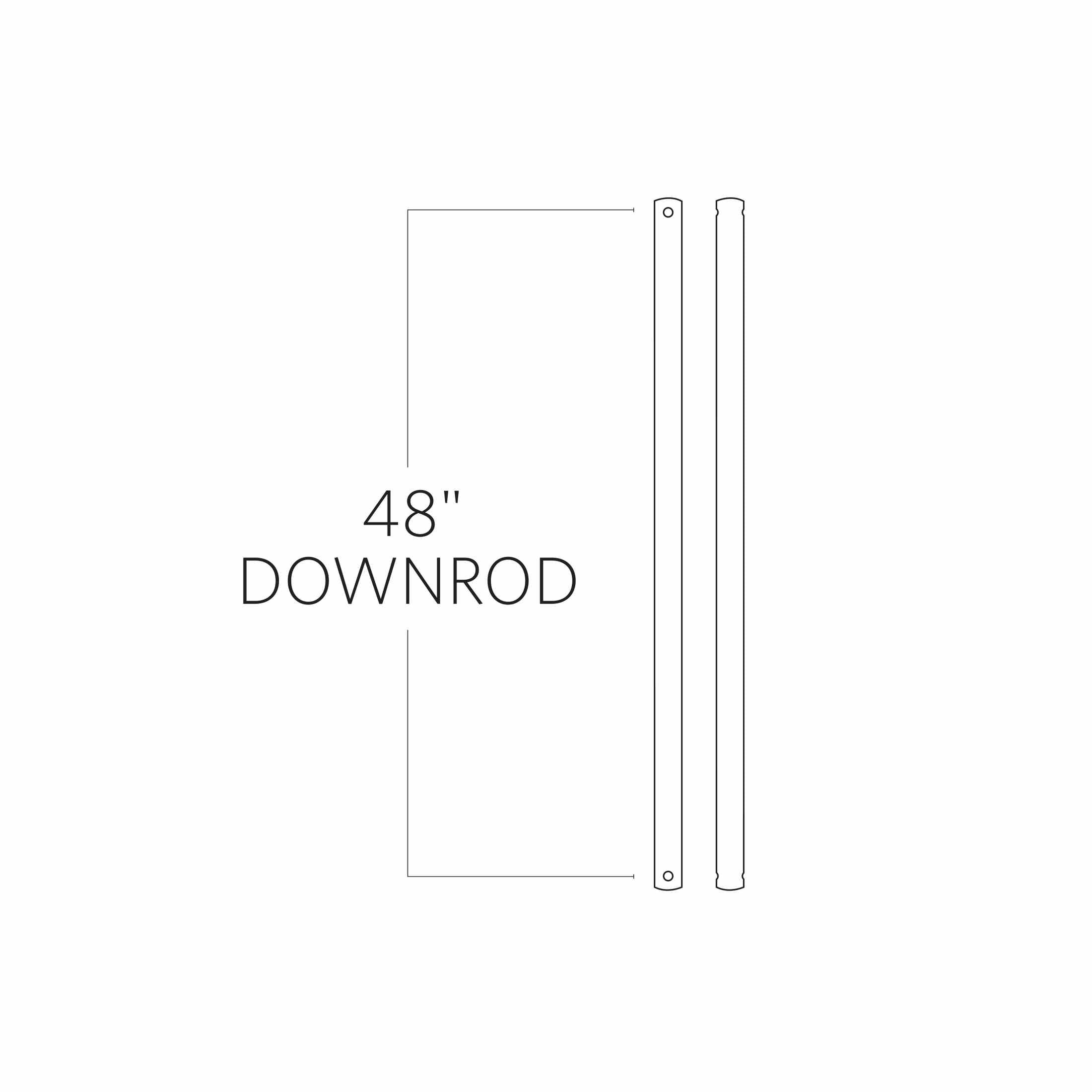 Visual Comfort Fan - DR48SN - Downrod - Universal - Satin Nickel