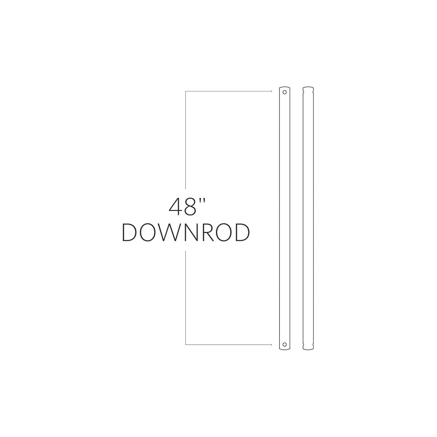 Visual Comfort Fan - DR48WGR - Downrod - Universal - Washed Grey
