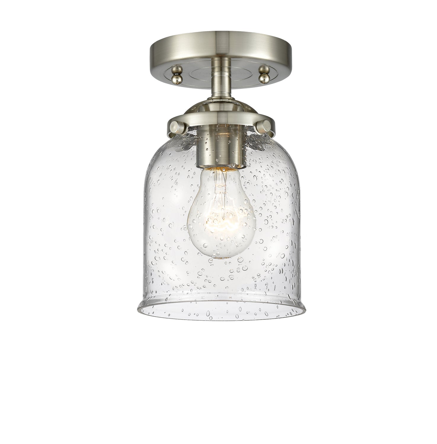 Innovations - 284-1C-SN-G54 - One Light Semi-Flush Mount - Nouveau - Brushed Satin Nickel