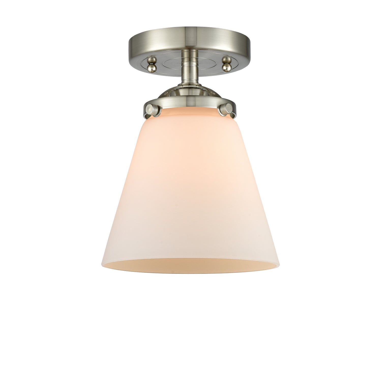 Innovations - 284-1C-SN-G61 - One Light Semi-Flush Mount - Nouveau - Brushed Satin Nickel