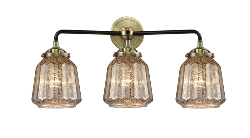 Innovations - 284-3W-BAB-G146 - Three Light Bath Vanity - Nouveau - Black Antique Brass