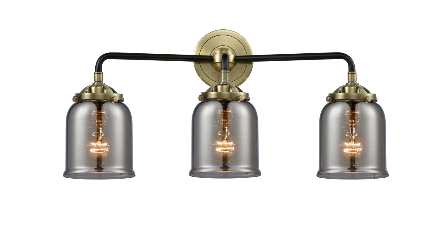 Innovations - 284-3W-BAB-G53 - Three Light Bath Vanity - Nouveau - Black Antique Brass