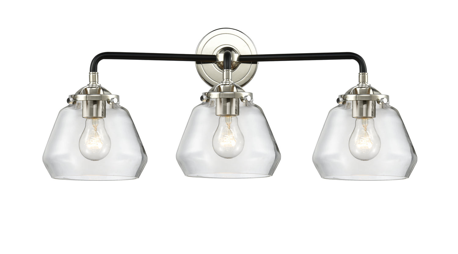 Innovations - 284-3W-BPN-G172 - Three Light Bath Vanity - Nouveau - Black Polished Nickel